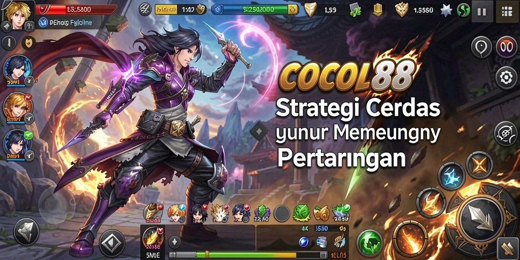 Screenshot gameplay COCOL88 yang menampilkan strategi pertarungan mendebarkan.