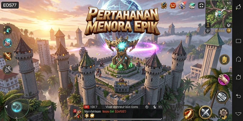 Gameplay Tower Defense yang menarik dan penuh strategi.