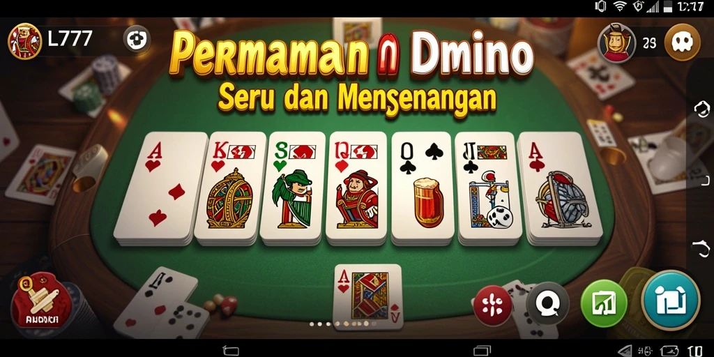 Tangkapan layar gameplay menarik dari L777 saat bermain Domino.