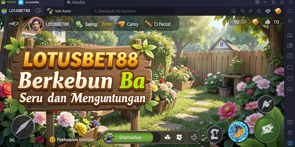 Tangkapan layar utama LOTUSBET88 menampilkan aksi berkebun yang menarik.