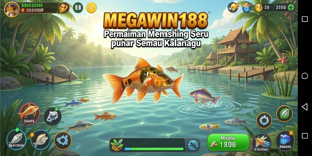 Tampilan seru gameplay memancing di MEGAWIN188.