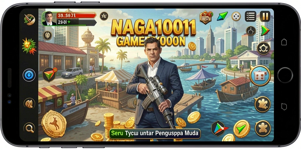 Tampilan menarik dari gameplay NAGA1001 saat membangun kerajaan bisnis.