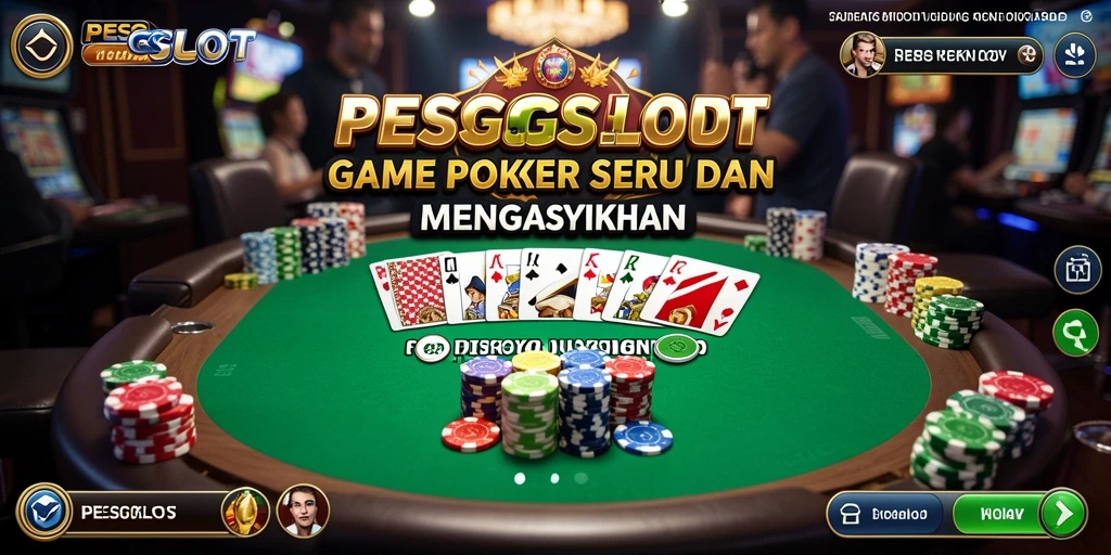 Screenshot gameplay PESGSLOT dengan grafik poker yang menarik.