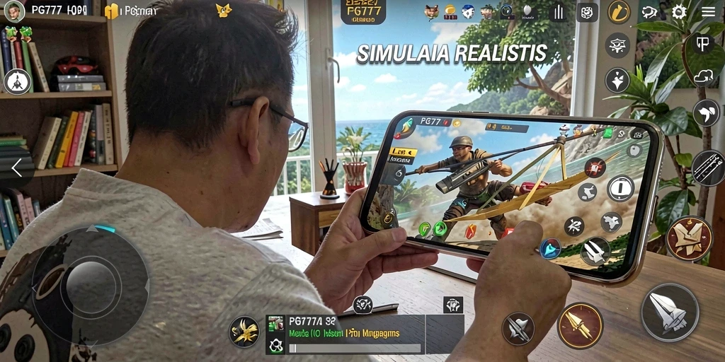 Tampilan gameplay PG777 yang menarik dan interaktif dalam simulasi.