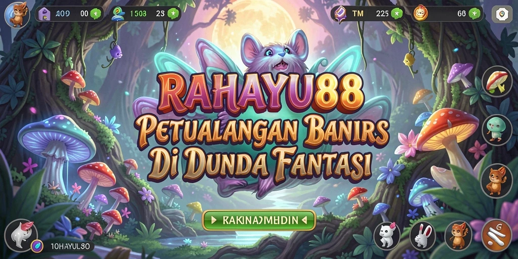 Tampilan utama gameplay RAHAYU88 yang menampilkan aksi petualangan.