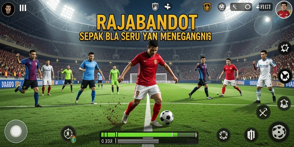 Tangkapan layar dari aksi seru dalam permainan sepak bola.