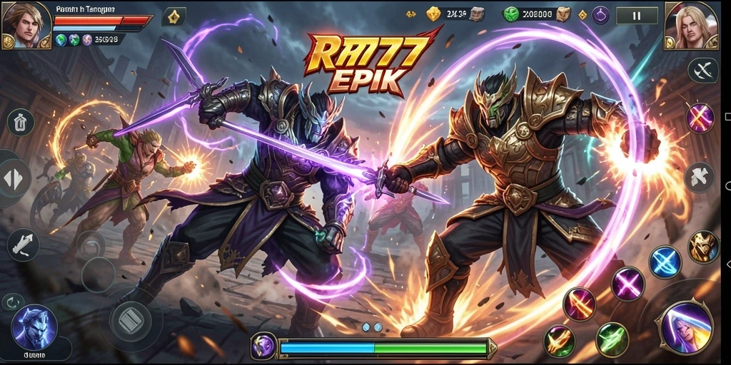 Gameplay RR777 dengan pertarungan karakter yang intens dan menarik.