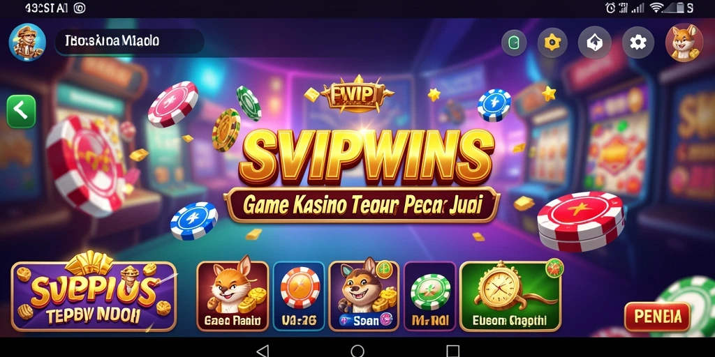 Screenshot gameplay SVIPWINS dengan tema Kasino yang menarik.
