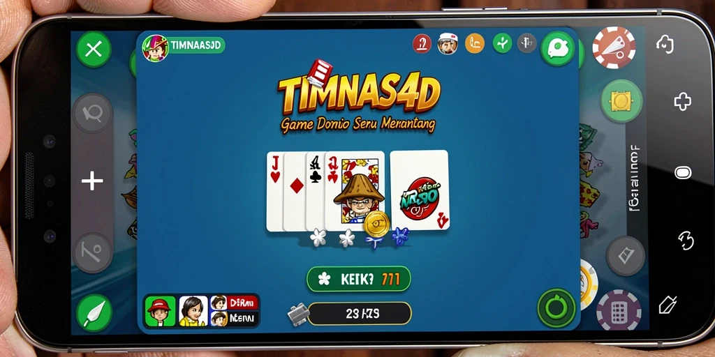 Screenshot utama TIMNAS4D menampilkan aksi permainan domino yang seru.